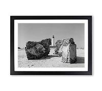 Architecture Lighthouse Cape May Point s Framed Print | A2 Oak Framed Wall Art | Ready to Hang | Modern Cityscape Picture | Living Room Bedroom Lounge Office