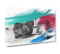 Architecture Lighthouse Cape May Point s, NJ V2 Canvas Print for Living Room Bedroom Home Office Décor, Wall Art Picture Ready to Hang, 30 x 20 Inch (76 x 50 cm)