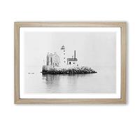 Architecture Lighthouse Execution Framed Print | A2 Oak Framed Wall Art | Ready to Hang | Modern Cityscape Picture | Living Room Bedroom Lounge Office