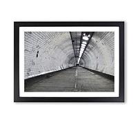 Architecture London Underground Tunnel Framed Print | A2 Oak Framed Wall Art | Ready to Hang | Modern Cityscape Picture | Living Room Bedroom Lounge Office