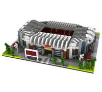 Architecture Model To Build With Mini Blocks, Realistic Football Field Design. World Elite Stadiums Collection. Football Stadium In Trafford, Manchester, England.