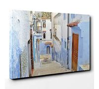 Architecture Morocco Street (5) Canvas Print | Gallery Wrapped 30mm Frame Wall Art | 30x20 inches | Ready to Hang | Modern Cityscape Picture | Living Room Bedroom Lounge Office