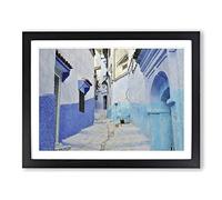 Architecture Morocco Street No.4 Modern Framed Print | A3 Black Framed Wall Art | Ready to Hang | Modern Cityscape Picture | Living Room Bedroom Lounge Office