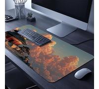 Architecture Mouse Mat Landscape Mouse pad, Desk Mat Large 16 x 32in with Stitched Edges Anti-Slip Rubber Base for Autumn Decorations Desk Accessories and Gaming Laptop Computer Gifts for Men FSBD6880