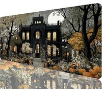 Architecture Mouse Pad,700x300x3mm Mouse Mat Mystery Desk Mat Large,Soft Smooth Surface with Anti-Slip Rubber Base Mousepad Waterproof,Durable,Extended Length Desk Pad for Christmas Decorations N1-216