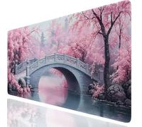 Architecture Mouse Pad Large XXL 600x400x3mm, Pink Mouse Mat With Stitched Edges, Waterproof Desk Accessories Mousepad Improved Precision And Speed, Desk Mat Non-Slip Rubber Base for Office GKuk-5245