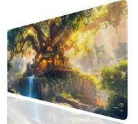 Architecture Mouse Pad Large XXL 700x400x3mm, Green Mouse Mat With Stitched Edges, Waterproof Desk Accessories Mousepad Improved Precision And Speed, Desk Mat Non-Slip Rubber Base for Office GKuk-3166