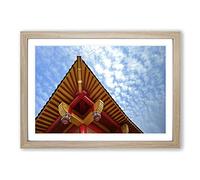 Architecture Oriental (1) Framed Print | A2 Oak Framed Wall Art | Ready to Hang | Modern Cityscape Picture | Living Room Bedroom Lounge Office