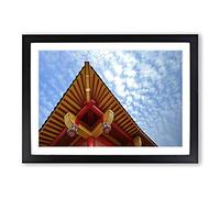 Architecture Oriental (1) Framed Print | A2 Oak Framed Wall Art | Ready to Hang | Modern Cityscape Picture | Living Room Bedroom Lounge Office