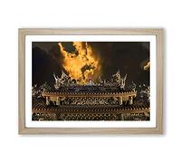Architecture Oriental (2) Framed Print | A2 Oak Framed Wall Art | Ready to Hang | Modern Cityscape Picture | Living Room Bedroom Lounge Office