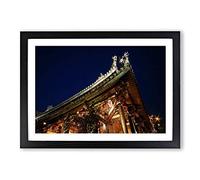 Architecture Oriental (23) Framed Print | A2 Oak Framed Wall Art | Ready to Hang | Modern Cityscape Picture | Living Room Bedroom Lounge Office
