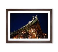 Architecture Oriental (23) Framed Print | A2 Walnut Framed Wall Art | Ready to Hang | Modern Cityscape Picture | Living Room Bedroom Lounge Office