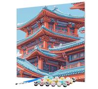 Architecture Paint by Numbers for Adults, Art Painting by Numbers for Adults Children Beginners on Canvas With Brushes & Acrylic Pigment for Home Wall Decor, Gifts for Women 36x48inch (Model-1297)