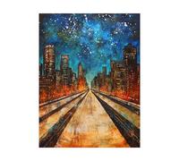 Architecture Paint by Numbers for Adults City Painting by Numbers for Adults, Art Supplies with Color Canvas for Painting 40x54Inch 36 Colors of Acrylic Paint and Brush, Room Decor Gifts 2YH-9296