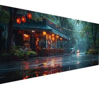 Architecture Paint by Numbers for Adults Landscape Paint by Numbers on Clear Symbols and Colored Canvas with 3 Brushes and Acrylic Pigment Drawing Art Crafts, Home Wall Decor Gifts 60x120cm b-1705