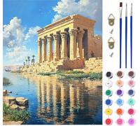 Architecture Paint by Numbers for Adults on Canvas, Painting by Numbers for Adults Landscape, DIY Crafts for Adults Oil Painting Art Kits, Hobbies for Adults Women, Room Decor Gifts 36x48in 6-2860