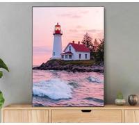 Architecture Paint by Numbers for Adults with Frame 100x135cm Adult Paint by Numbers Ocean Oil Painting DIY Art Craft Kit with Brushes and Acrylic Pigment for Home Bedroom Wall Decor, Gifts Ly2-1736