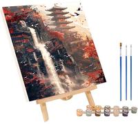 Architecture Paint by Numbers for Adults with Frame, Bird Paint by Numbers, DIY Color Acrylic Pigment Drawing Crafts with Paints and Brushes, Hobbies for Adults Women, Home Wall Decor 40x52in S-8657