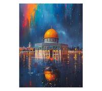 Architecture Paint by Numbers Kit for Adults Mecca Craft Kits with Brushe Acrylic Paint Set Canvas for Painting 20 x 28in, Canvas Wall Art Supplies for Fall Decor, Gifts for Women Room Decor JLYH-0452