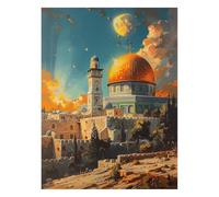 Architecture Paint by Numbers Kit for Adults Moon Acrylic Paint by Numbers 28 x 20in, Canvas Painting Craft Kits for Kids Wall Decor, Canvas Wall Art Painting for Home Decor Gifts for Women JLYH-0509