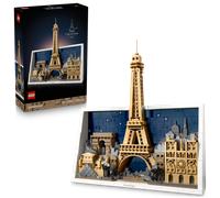 LEGO Architecture Paris - City of Love - DIY Miniature Model Kit for Adults - Home Decor 3D Wall Art w/Iconic Parisian Landmarks Incl. Eiffel Tower - Gift Idea - 21064