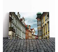 Architecture Prague Landscape Czech Republic (2) Canvas Print | Gallery Wrapped 30mm Frame Wall Art | 30x20 inches | Ready to Hang | Modern Landscape Picture | Living Room Bedroom Lounge Office
