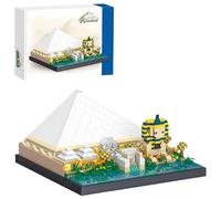 Architecture Pyramid of Giza Mini Micro Building Block Kit, 2273 Pieces Famous Landmarks Architectural Micro Building Set, Gift Idea for Adults and Architecture Enthusiasts