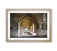 Architecture Red Fort Delhi India Framed Print | A2 Oak Framed Wall Art | Ready to Hang | Modern Cityscape Picture | Living Room Bedroom Lounge Office