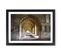 Architecture Red Fort Delhi India Framed Print | A2 Oak Framed Wall Art | Ready to Hang | Modern Cityscape Picture | Living Room Bedroom Lounge Office