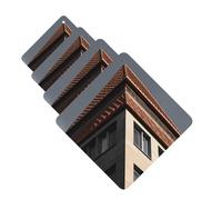 architecture roof Car Air Freshener Cards for Women Men 4 Pack Cute Car Accessories Long Lasting Scent Car Diffuser Hanging Auto Aromatherapy Tablets Car Fresheners Gifts