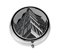 Architecture roof This Small, Round, Three-Compartment Travel Pill Box is Perfect for Storing Daily medications, Vitamins, and on-The-go.