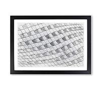 Architecture Sketch Vol.12 in Abstract Framed Print | A2 Black Framed Wall Art | Ready to Hang | Abstract Cityscape Picture | Living Room Bedroom Lounge Office