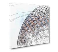 Architecture Sketch Vol.13 Canvas Print | Gallery Wrapped 30mm Frame Wall Art | 14x14 inches | Ready to Hang | Abstract Cityscape Picture | Living Room Bedroom Lounge Office