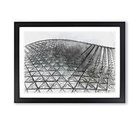 Architecture Sketch Vol.16 in Abstract Framed Print | A2 Black Framed Wall Art | Ready to Hang | Abstract Cityscape Picture | Living Room Bedroom Lounge Office
