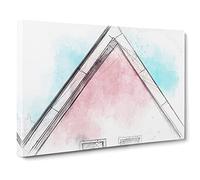 Architecture Sketch Vol.27 Canvas Print | Gallery Wrapped 30mm Frame Wall Art | 24x16 inches | Ready to Hang | Abstract Cityscape Picture | Living Room Bedroom Lounge Office