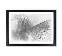 Architecture Sketch Vol.6 in Abstract Framed Print | A2 Black Framed Wall Art | Ready to Hang | Abstract Cityscape Picture | Living Room Bedroom Lounge Office