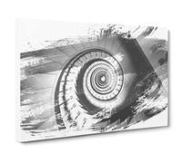 Architecture Spiral Starcase V1 Canvas Print | Gallery Wrapped 30mm Frame Wall Art | 20x14 inches | Ready to Hang | Modern Cityscape Picture | Living Room Bedroom Lounge Office