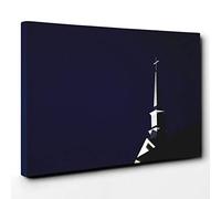 Architecture Steeple of a Church Canvas Print | Gallery Wrapped 30mm Frame Wall Art | 30x20 inches | Ready to Hang | Modern Cityscape Picture | Living Room Bedroom Lounge Office