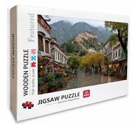 Architecture Wooden Jigsaw Puzzles 30x20in, Landscape Jigsaw Puzzles 1000 Pieces for Adults with Box, Back Lettering Easy to Distinguish, Educational Challenging Game, Summer Decor, Gifts, T-8517