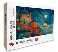 Architecture Wooden Jigsaw Puzzles 70x41in, Cloud Jigsaw Puzzles 6000 Pieces for Adults with Box, Educational Challenging Game, Back Lettering Easy to Distinguish, Summer Gifts, Home Decor, C-3017