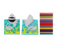 Archival Kids Hooded Microfiber Towel Poncho - Beach & Bath Towels Ultra-Absorbent Swim Towel with Fun Cartoon Prints Lightweight & Lightweight & Sand-Repellent (Shark Green, 60 X 120 cms)