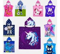 Archival Kids Hooded Towel Poncho - Pink Unicorn Microfibre Swimming & Beach Towel, Soft Absorbent Quick Dry Hooded Poncho for Girls, Pool, Bath & Holidays, 60 x 120 cm