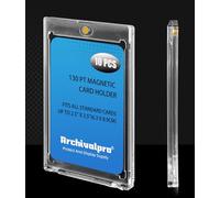Archivalpro 130PT Magetic Card Holder,Anti-uv,10 pcs/pk,Snap Card Holder,Hard Plastic for Trading Card,Baseball Cards Holder