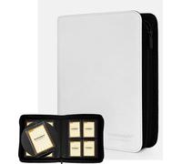 ARCHIVALPRO 4 Pocket Top Loader Card Binder 128 Slot Toploader Albums Premium Ringless Cards Binders(White)