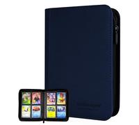 Archivalpro 4 Pockets Premium Card Binder 160 Cards Trading Card Binders No Ring Card Storage Display Album(4 Pocket 160 Card Slot,Blue)