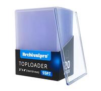 ARCHIVALPRO 55PT Toploader Card Sleeves 20 pcs 3"x4" Ultro Clear Cards Holder Top Loaders for Cards for Trading Cards(20PK,55PT)