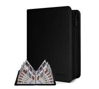 Archivalpro Graded Card Binder, Holds 60 Graded Cards, 6-Pocket Slab Binder for PSA SGC BGS PU Leather Graded Card Storage Binder Display Album(Black,40 Pockets)