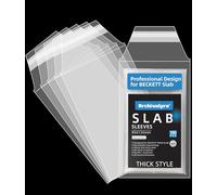ARCHIVALPRO Graded Card Sleeves 100pcs Graded Guard Thick Slab Sleeve Super Clear Fit for Beckett Thick Graded Cards (95x135mm,100pcs)