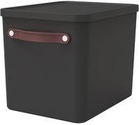 Rotho MyPaper Archive box document organiser. MY PAPER Plus, Plastic (PP) BPA-free, black, (40.0 x 29.2 x 29.8 cm)