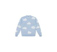 Archive Clouds jacquard cotton pullover - female - Moschino - Kids Knitwear - Blue - 5 Y - Kids 5 Y